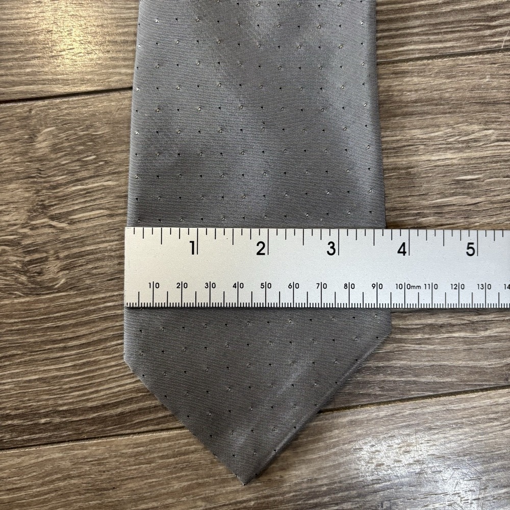 Marc Olivier Mod Mens Tie Classic Necktie‎ Gray Vintage Canadian Designer - Picture 7 of 7